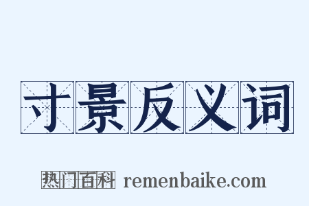 寸景反义词是什么意思的图片